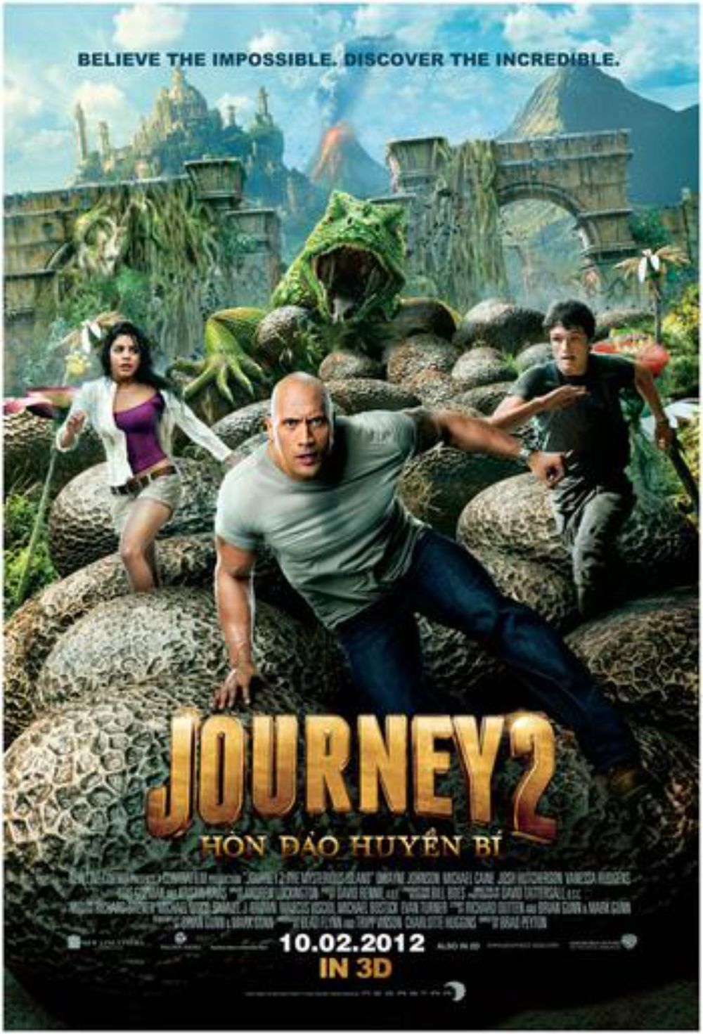 Journey 2: The Mysterious Island có màu sắc tươi sáng, rực rỡ, phù hợp với thể loại phim phiêu lưu, viễn tưởng