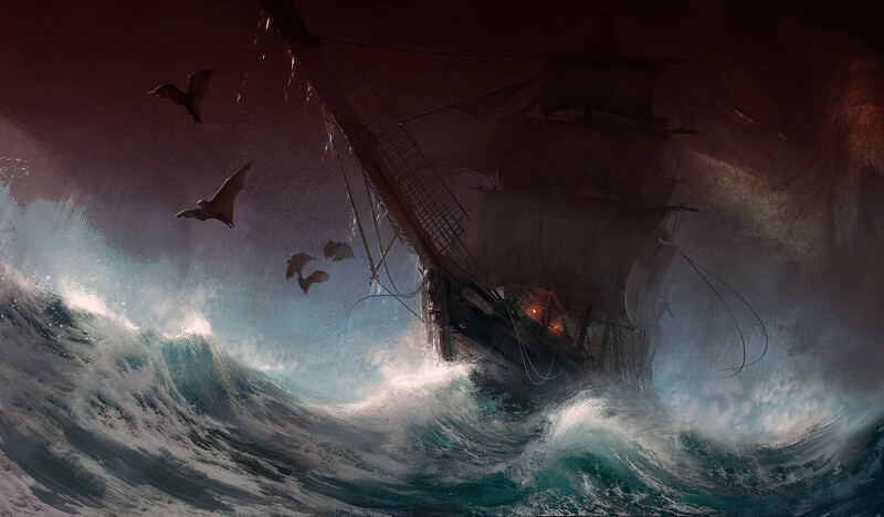 Xác tàu Demeter dạt vào bờ biển London trong một đêm mưa bão