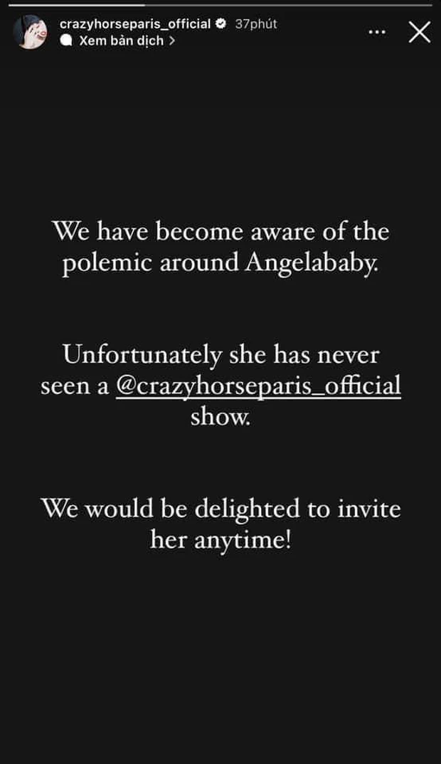 Angela Baby lại được chính Crazy Horse lên tiếng 'minh oan'