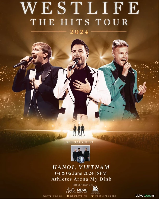 Westlife thông báo tổ chức 2 đêm diễn tại Việt Nam