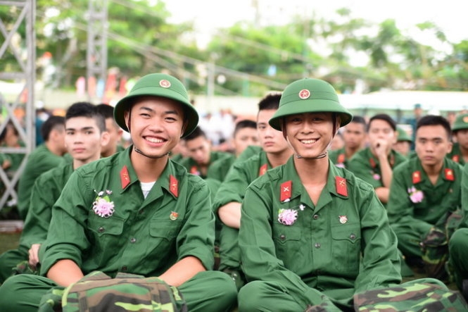Các tân binh được gọi nhập ngũ