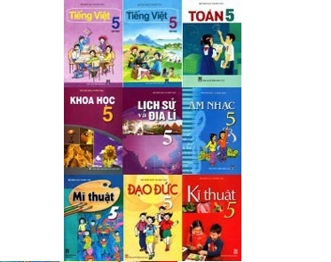 Sách giáo khoa lớp 5.