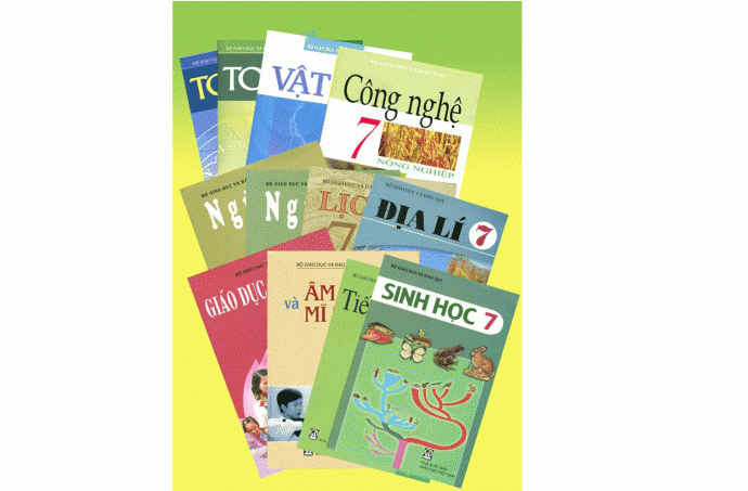 Bộ sách giáo khoa lớp 7 năm học 2017-2018 chuẩn của Bộ GDĐT