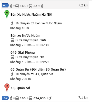 Tuyến buýt BV Nước Ngầm - BV K