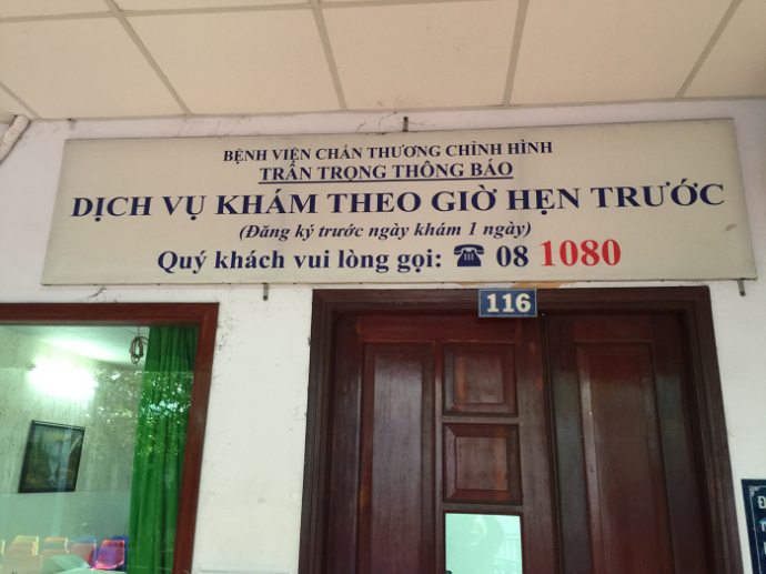 Hẹn giờ khám Bệnh viện Chấn thương Chỉnh hình