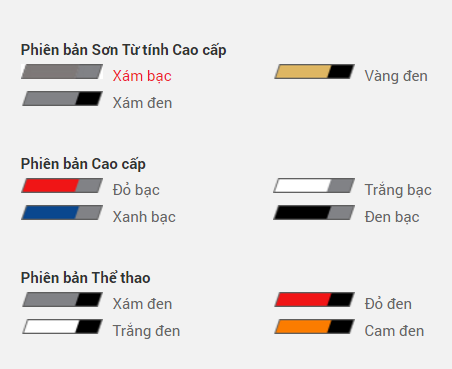 Màu sắc AB 125
