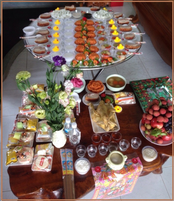 Mâm cúng đầy tháng