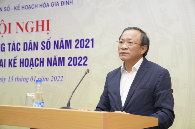 Ông Nguyễn Doãn Tú, Tổng cục trưởng Tổng cục DS - KHHGĐ phát biểu khai mạc Hội nghị