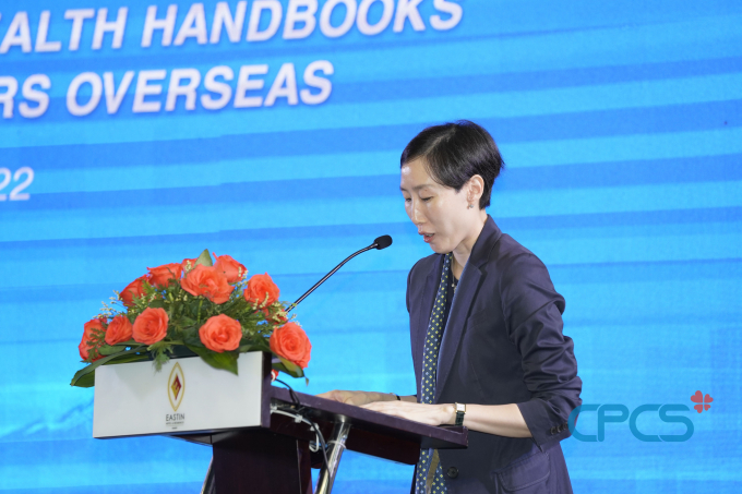 Bà Park Mihyung, Trưởng Phái đoàn IOM tại Việt Nam phát biểu tại Hội thảo