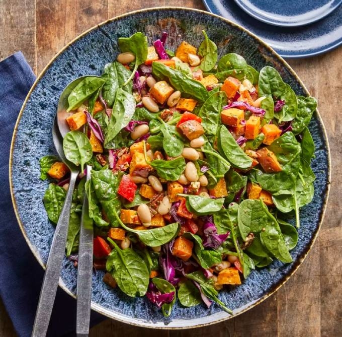 Món salad khoai lang có tác dụng tốt cho việc giảm cân