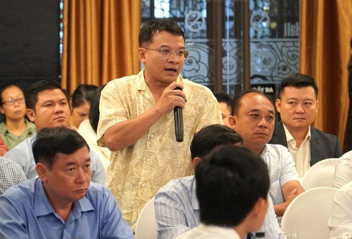 Phó Tổng Giám đốc Crystal Bay Trần Việt Dũng tạị hội nghị đối thoại doanh nghiệp và UBND tỉnh Khánh Hoà 2023.