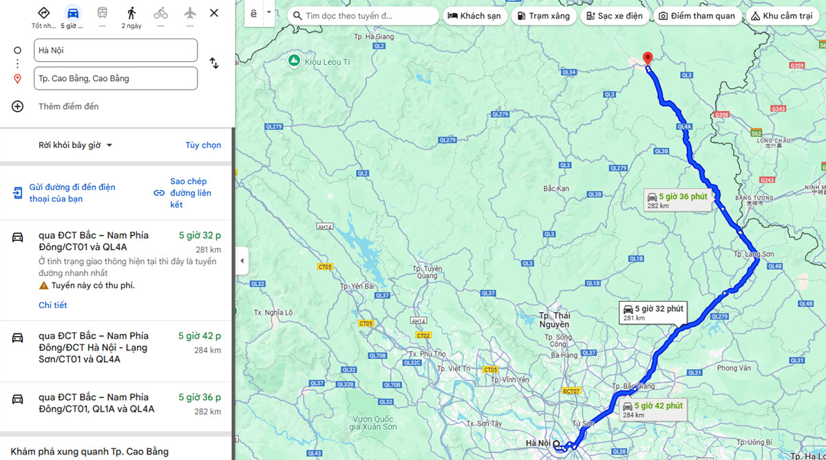 Từ Hà Nội đi Cao Bằng bao nhiêu km? - ảnh 1
