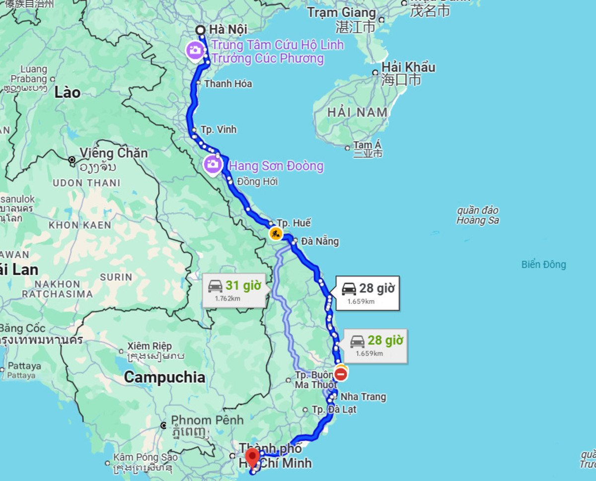 Từ Hà Nội đi Vũng Tàu bao nhiêu km? - ảnh 1