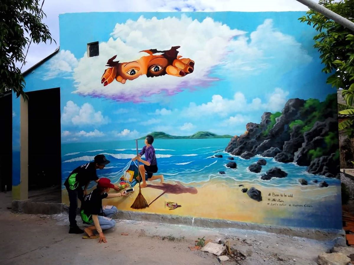 Làng bích họa An Bình Lý Sơn - Quảng Ngãi: Nơi nghệ thuật “thổi hồn” trong từng góc phố - ảnh 4