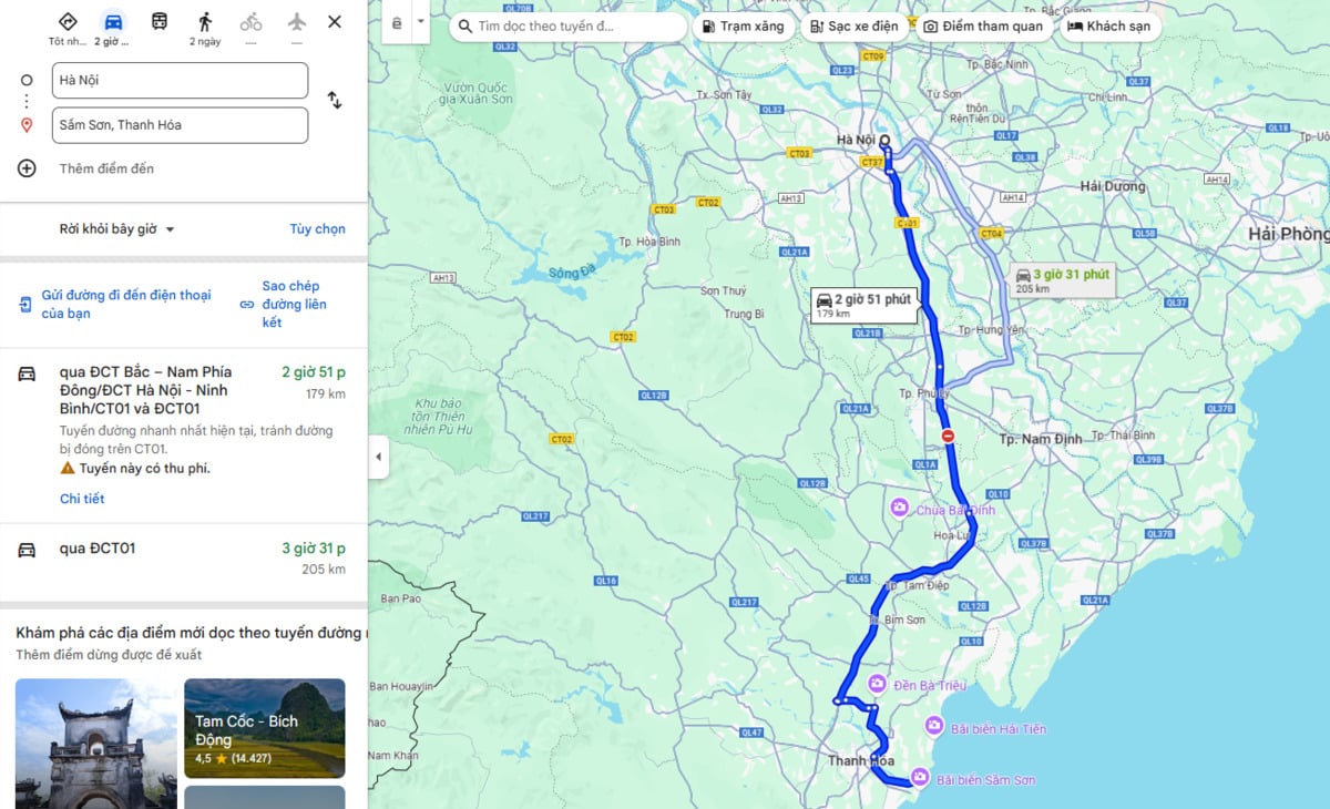 Từ Hà Nội đi Sầm Sơn bao nhiêu km? - ảnh 1