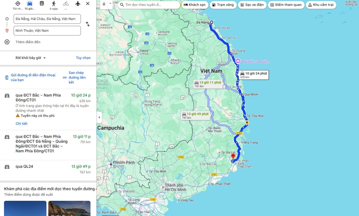 Đà Nẵng cách Ninh Thuận bao nhiêu km? - ảnh 1