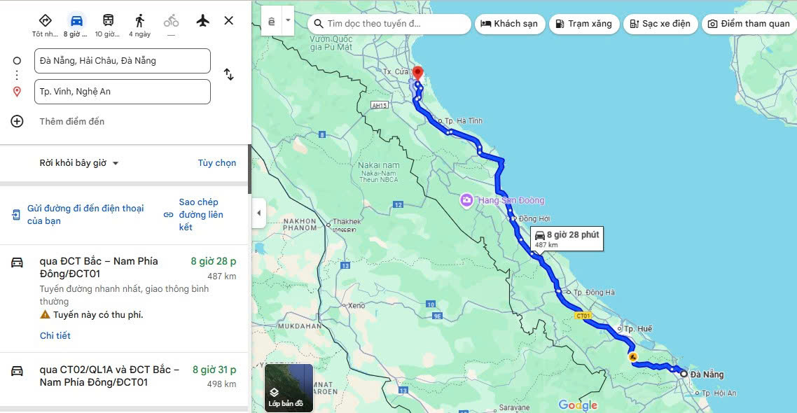 Ảnh chụp màn hình Google Maps