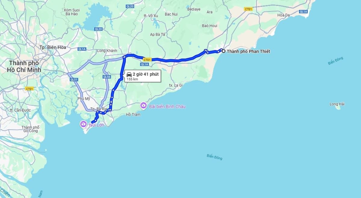 Phan Thiết đi Vũng Tàu bao nhiêu km? - ảnh 1