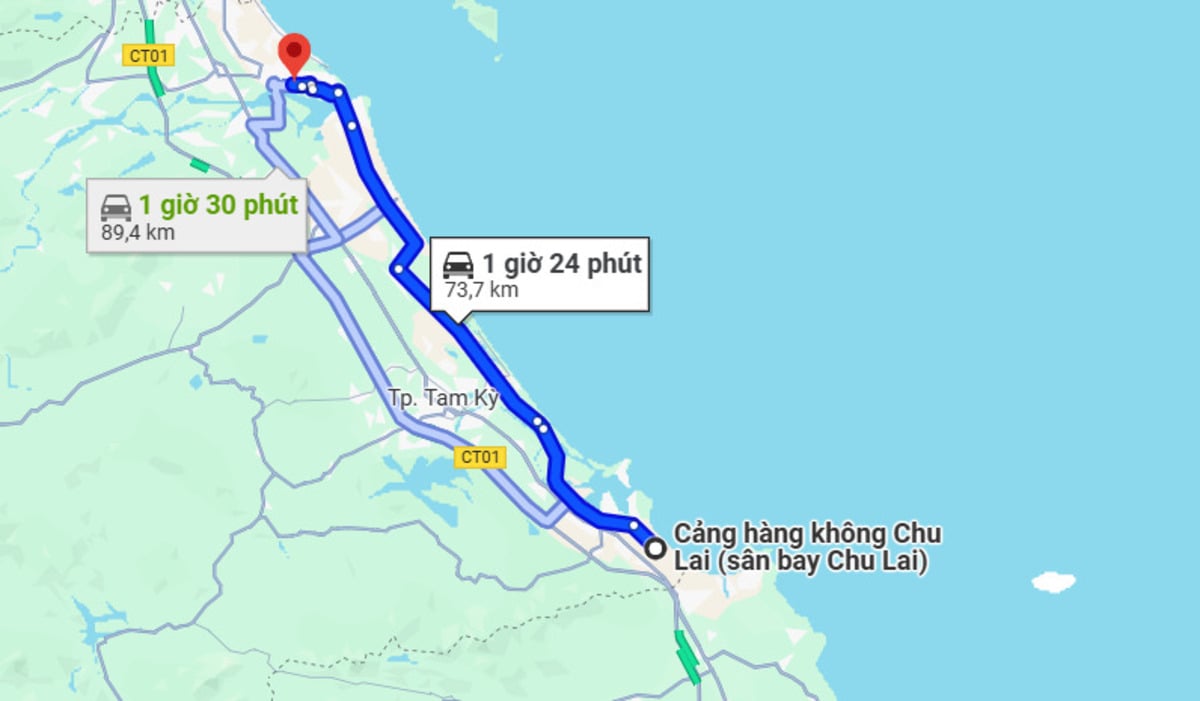 Từ sân bay Chu Lai về Hội An bao nhiêu km? - ảnh 1