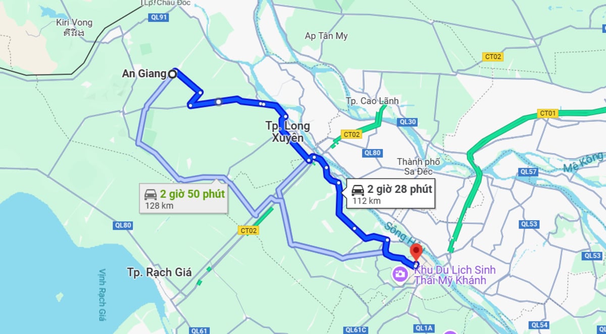 Từ An Giang đến Cần Thơ bao nhiêu km? - ảnh 1