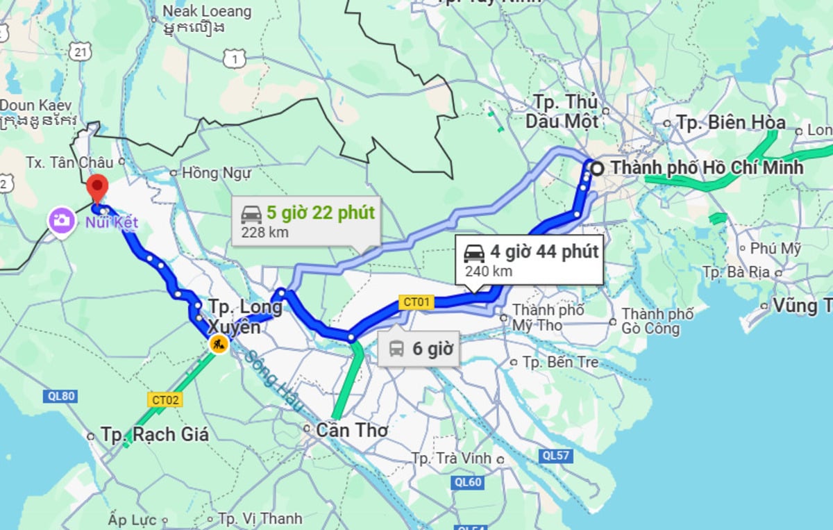 Từ Sài Gòn đi Châu Đốc bao nhiêu km? - ảnh 1