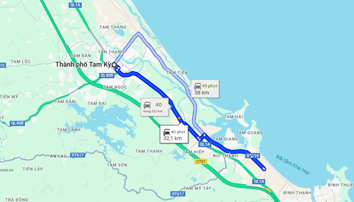 Từ sân bay Chu Lai đến thành phố Tam Kỳ bao nhiêu km? - ảnh 1