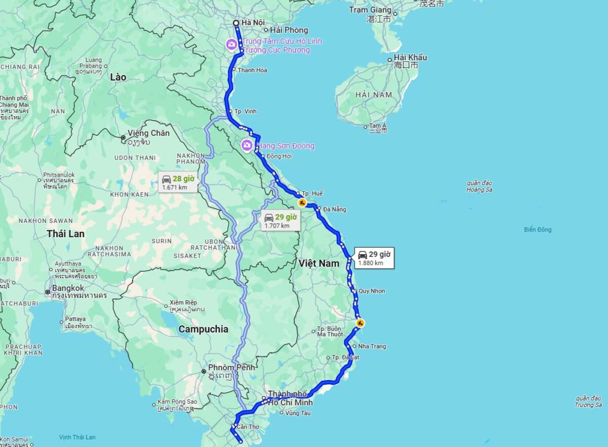 Hà Nội đi Sóc Trăng bao nhiêu km? - ảnh 1