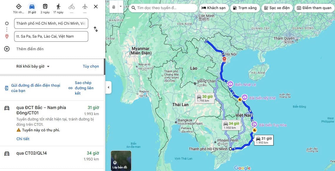 Từ Sài Gòn đi Sapa bao nhiêu km? - ảnh 1