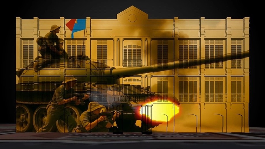Đà Nẵng rực rỡ với màn trình chiếu 3D Mapping trên tòa nhà lịch sử - ảnh 2