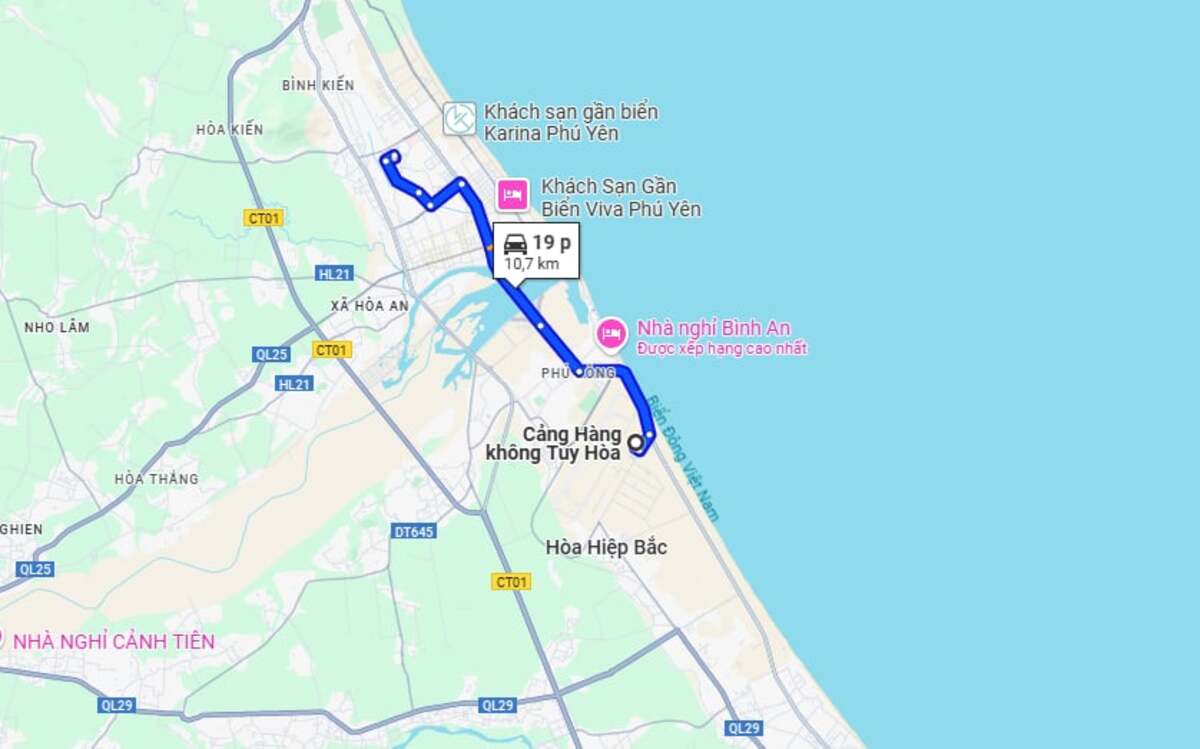 Từ sân bay Tuy Hòa về trung tâm thành phố bao nhiêu km? - ảnh 1