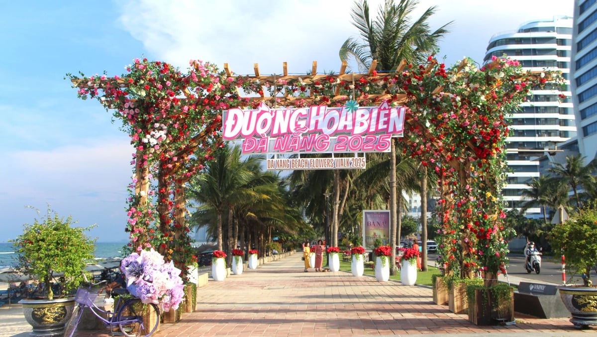 Ấn tượng với đường hoa biển Đà Nẵng gần bãi biển Mỹ Khê xinh đẹp - ảnh 1