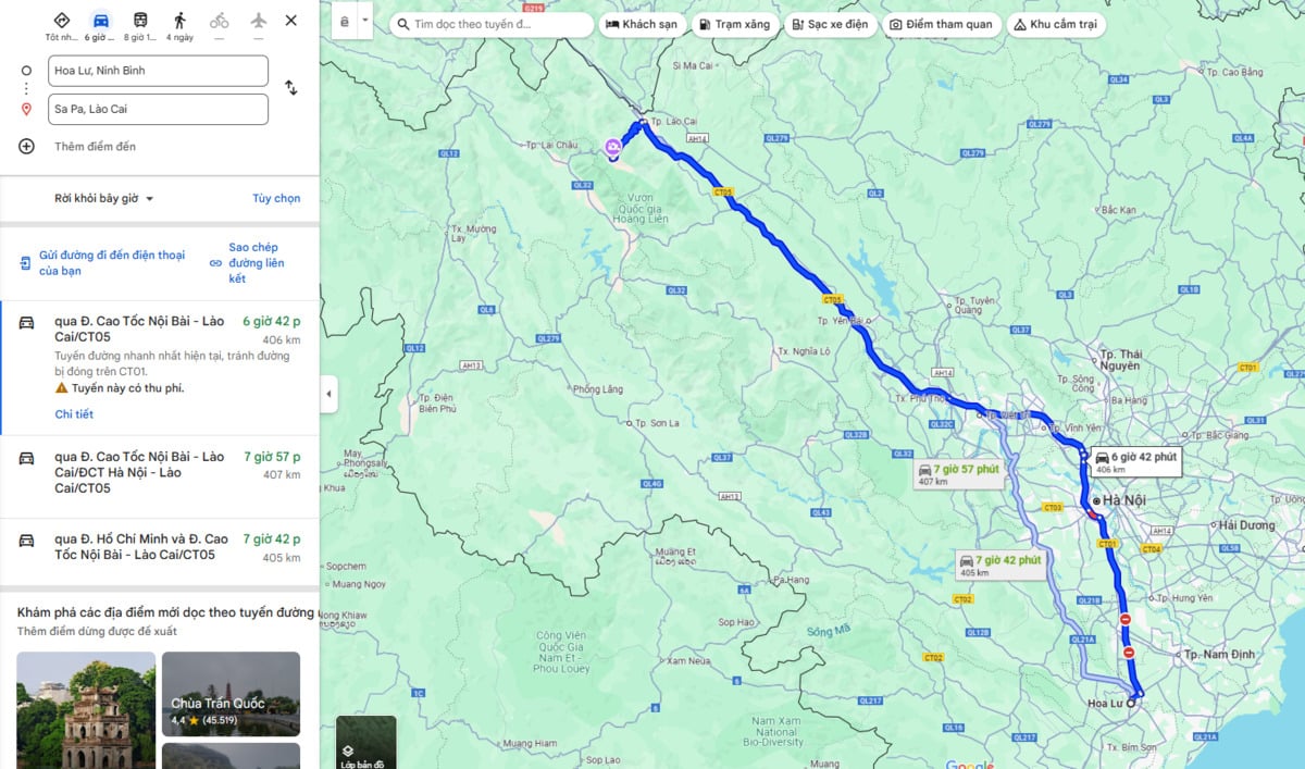 Ảnh chụp màn hình Google Maps