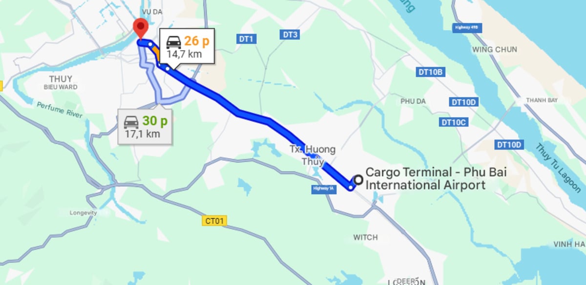 Từ sân bay Đồng Hới đến biển Nhật Lệ bao nhiêu km? - ảnh 1
