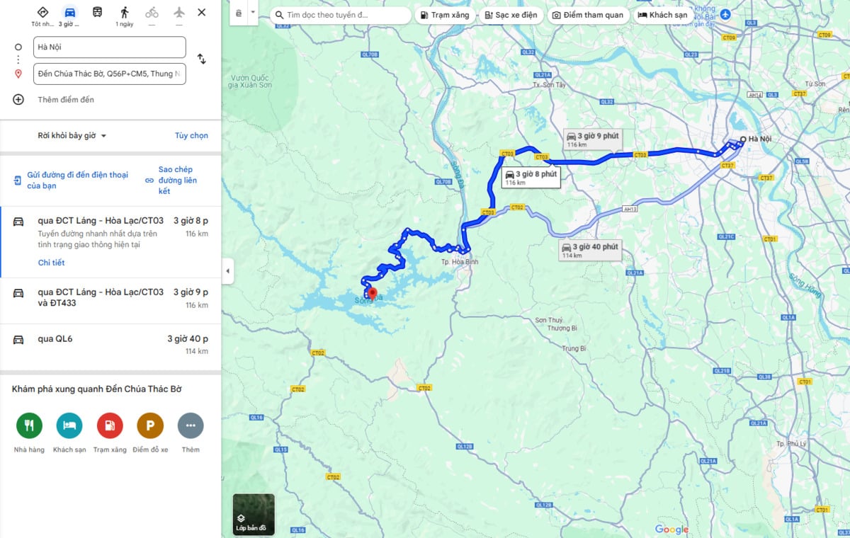 Ảnh chụp màn hình Google Maps