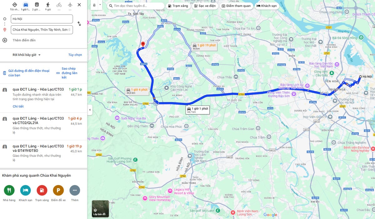Ảnh chụp màn hình Google Maps