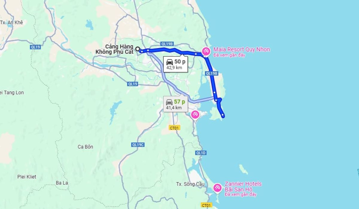 Từ sân bay Phù Cát đến Hòn Khô bao xa? - ảnh 1