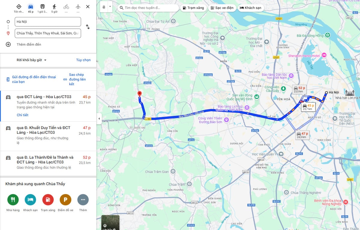 Ảnh chụp màn hình Google Maps