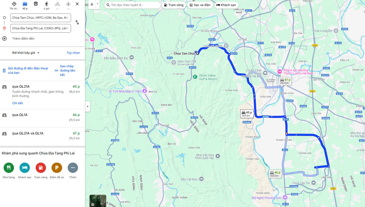Ảnh chụp màn hình Google Maps
