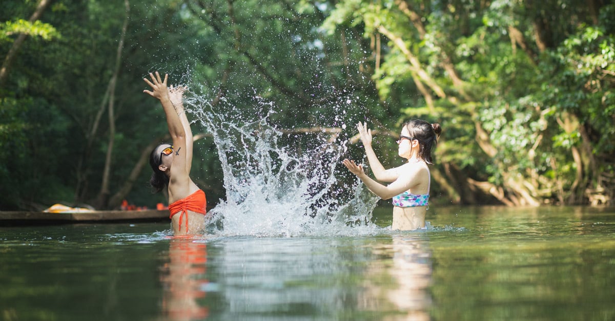 Tại suối Ozo (Ảnh: Ozo Park Quảng Bình)