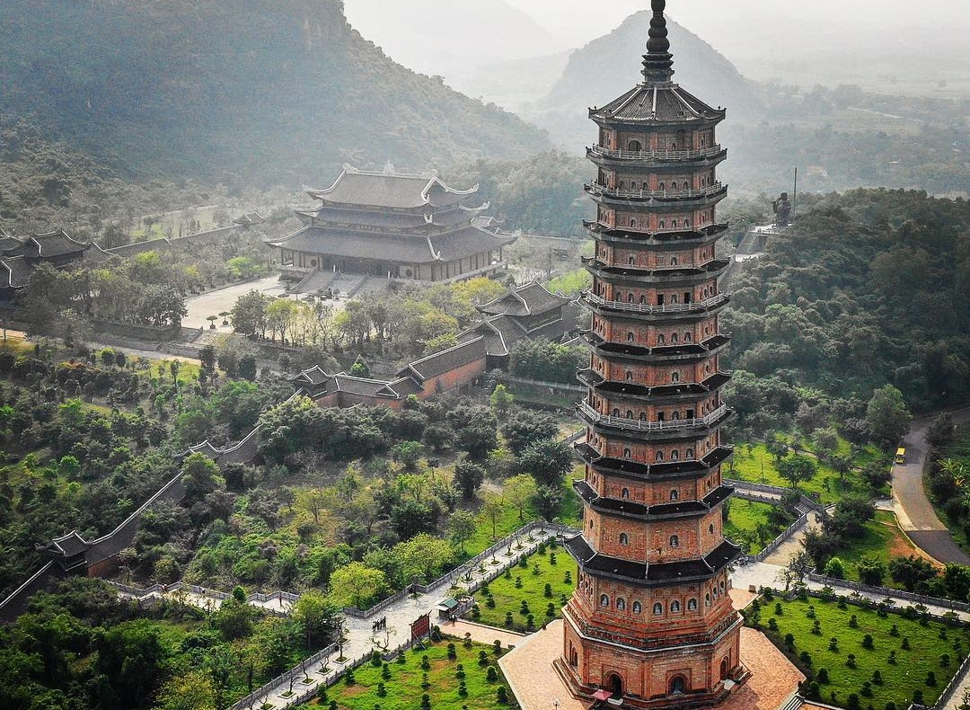 Chùa Bái Đính nhìn từ trên cao. (Ảnh: Internet)