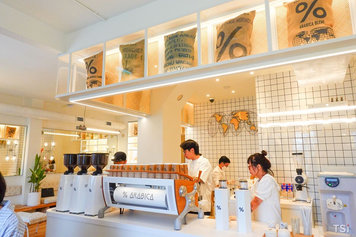 % Arabica là thương hiệu cà phê nổi tiếng từ Nhật Bản. (Ảnh: Internet)