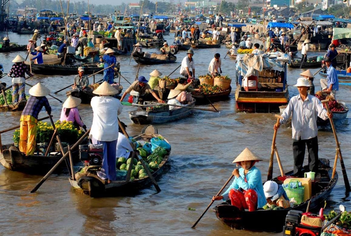 Chợ nổi Cái Răng (Nguồn: Internet)