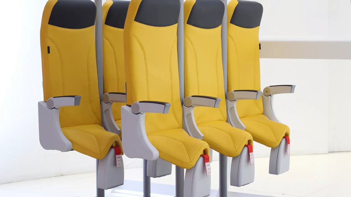 Bản thiết kế ghế đứng của nhà sản xuất nội thất hàng không Ý Aviainteriors. (Ảnh: AVIAINTERIORS)