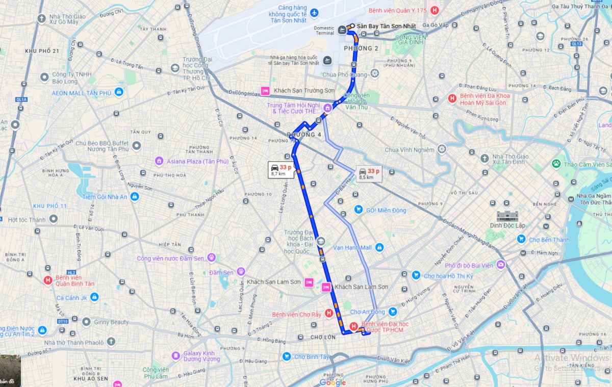 Ảnh chụp màn hình Google Maps