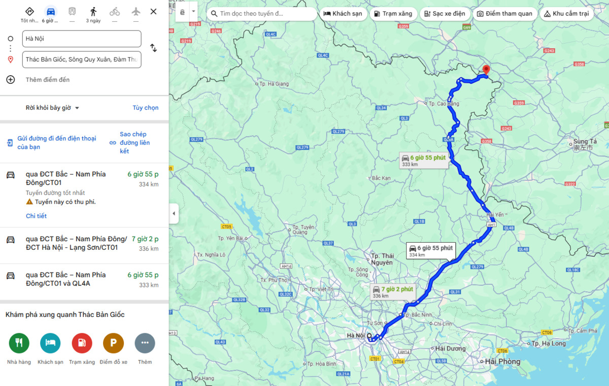 Ảnh chụp màn hình Google Maps