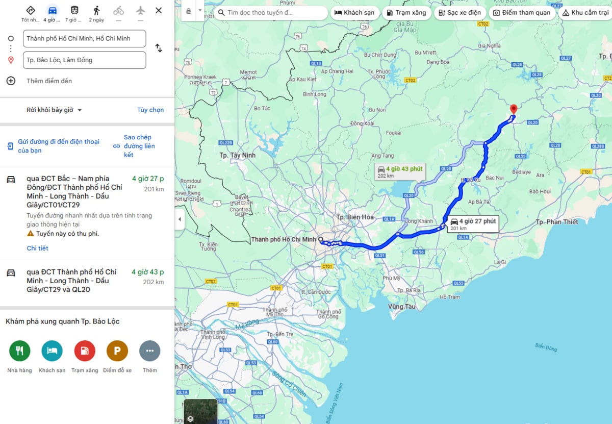 Ảnh chụp màn hình Google Maps