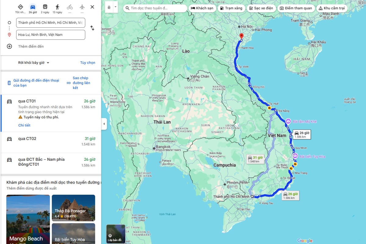 Ảnh chụp màn hình Google Maps