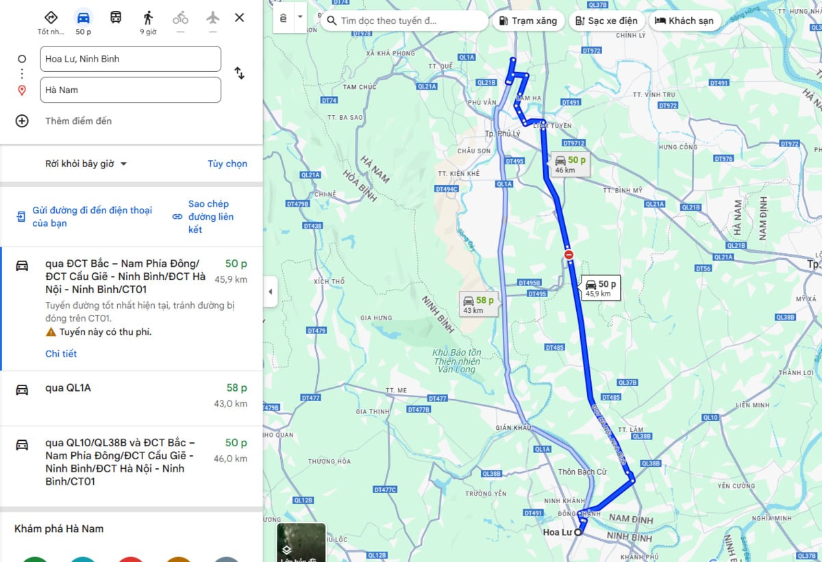 Ảnh chụp màn hình Google Maps