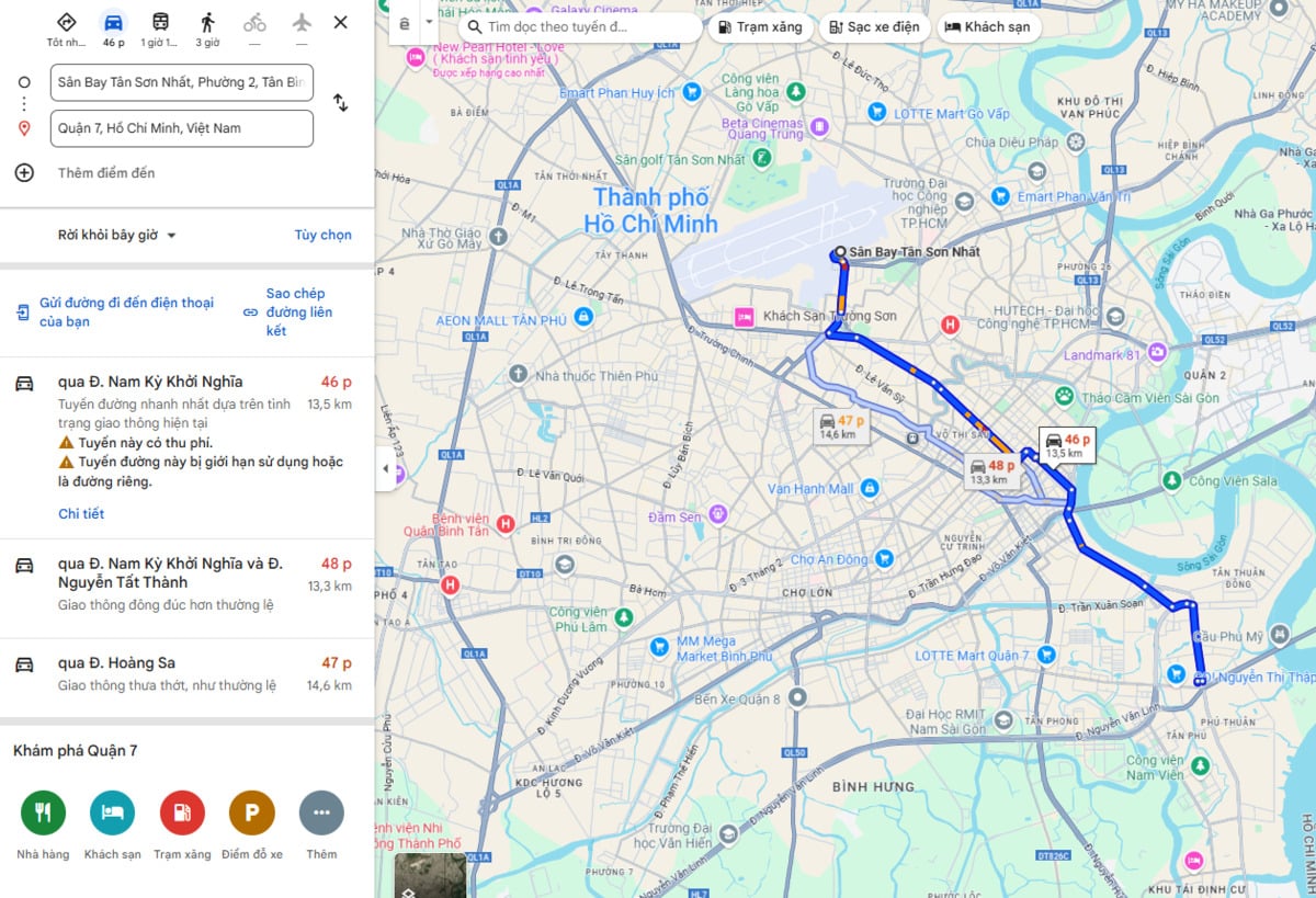 Ảnh chụp màn hình Google Maps