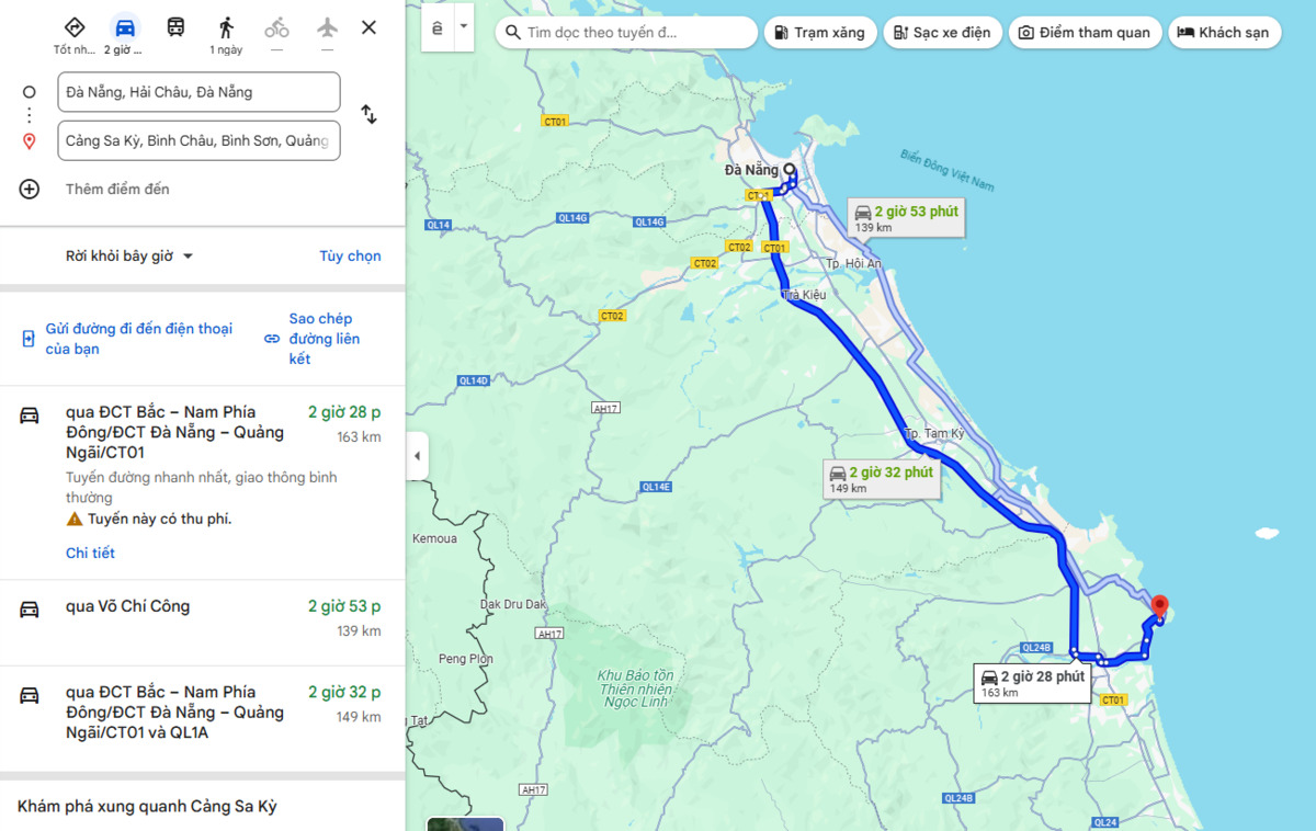 Ảnh chụp màn hình Google Maps